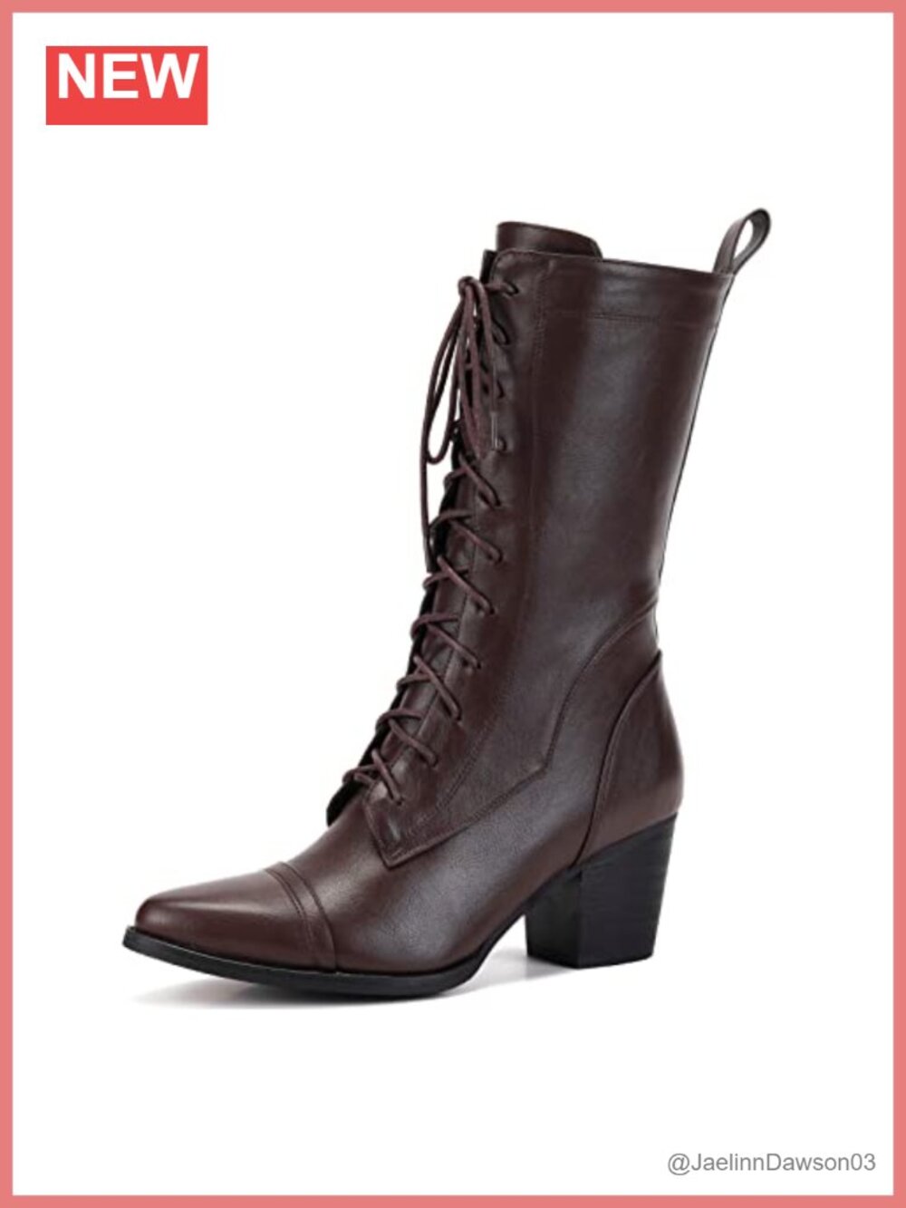 Women's Mid Calf Combat Boots Lace Up Side Zipper Faux Fur Lining Winter Boots